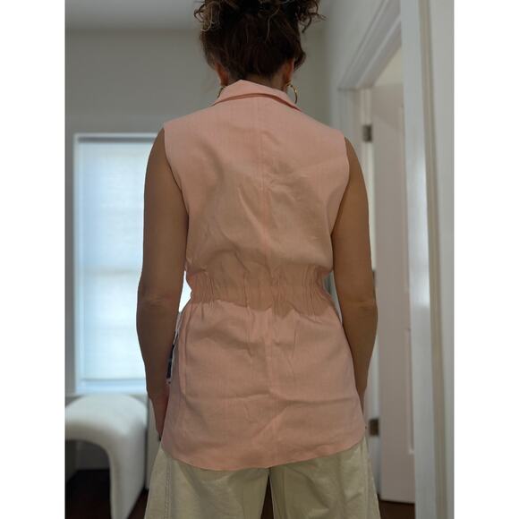 COS Slim Linen Waistcoat — Apricot (US 2) NWT - Picture 6 of 7